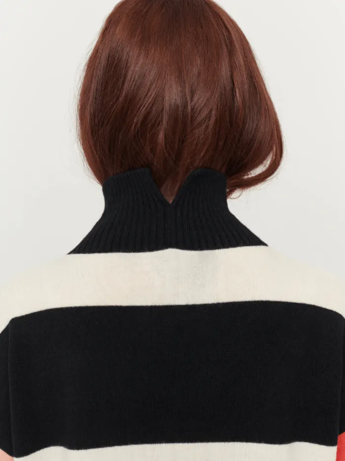 amp_isla_sadie_colourbloc_1-1.webp u0026 Isla Knitwear | Gifts Under £250^& Isla Sadie Colourblock Black/Multi Stripe Funnel Cashmere Jumper IF3