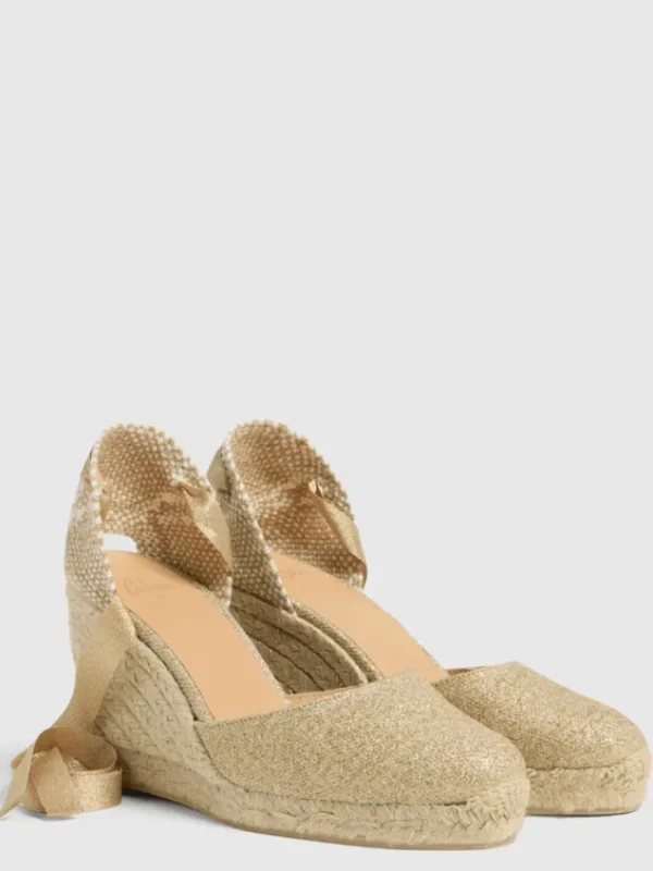 Castaner Footwear | Footwear^CARINA/8 Wedge Espadrilles In Light Gold 021767 3004