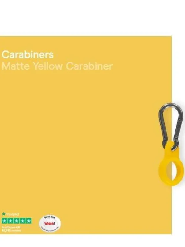 Chilly's Water Bottles Water Bottles^Chilly's Water Bottle Carabiner Matt Yellow CBCARMABYE