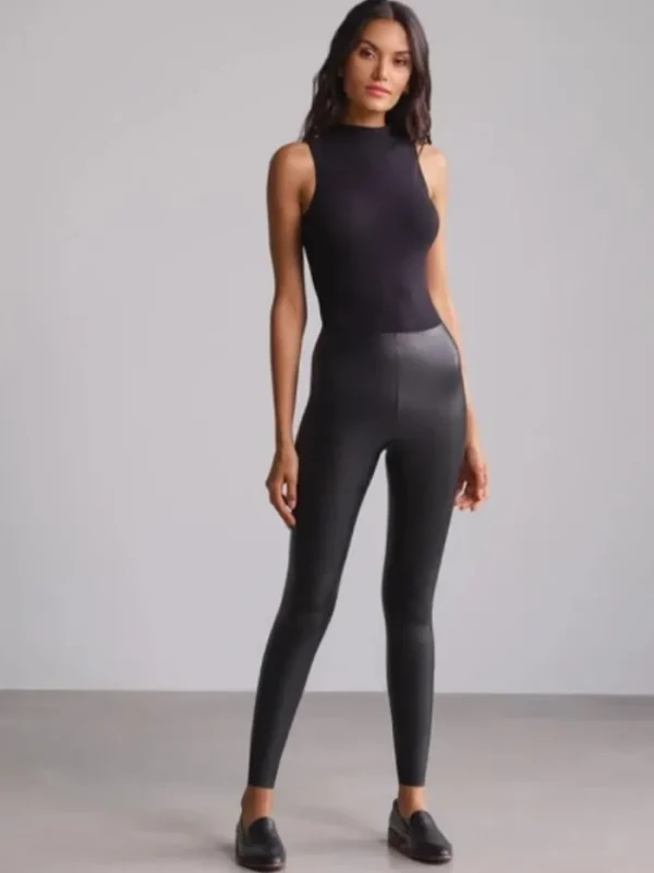 Commando Trousers | Gifts Under £50^SS Perfect Control Black Vegan Leather Legging SLG06