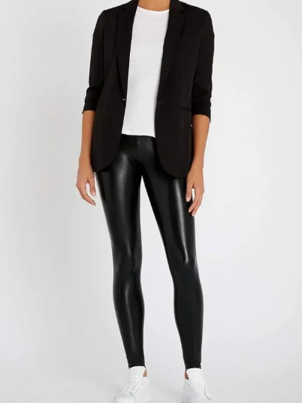Commando Trousers | Gifts Under £50^SS Perfect Control Black Vegan Leather Legging SLG06