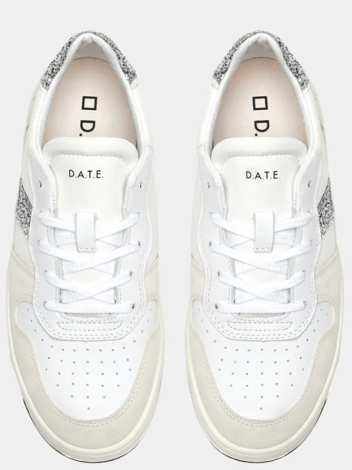 date_court__nylon_white_g_4.webp D.A.T.E. Footwear | Footwear^Court 2.0 Nylon White Glitter Trainers W401-C2-NY-11
