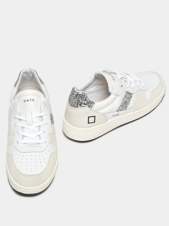 date_court__nylon_white_g_5.webp D.A.T.E. Footwear | Footwear^Court 2.0 Nylon White Glitter Trainers W401-C2-NY-11