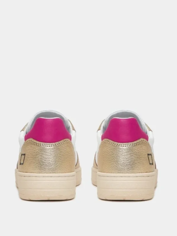 D.A.T.E. Footwear | Footwear^Court Laminated White Platinum Trainers W997-CR-LM-WM