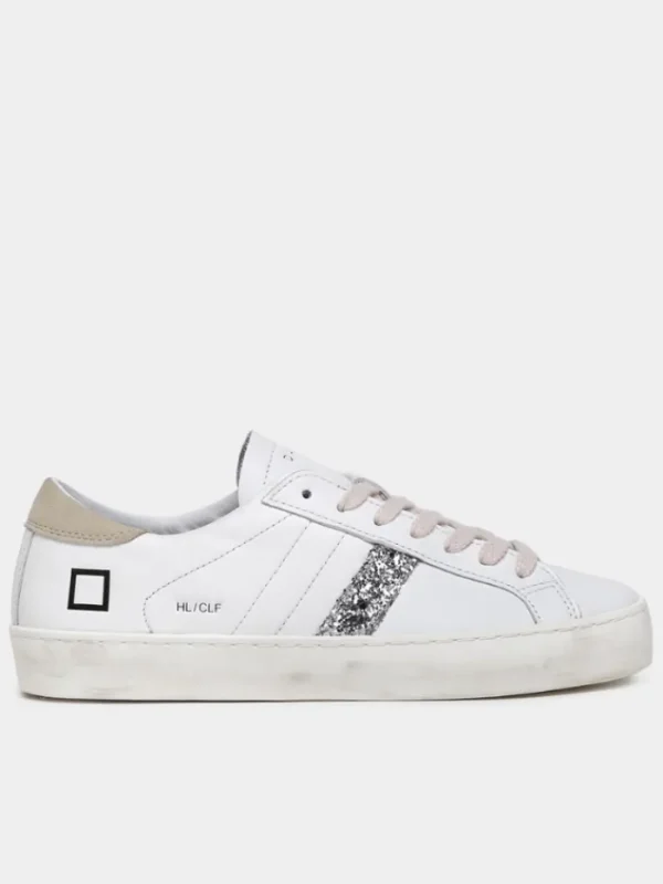 D.A.T.E. Footwear | Footwear^Hill Low Calf White Beige Trainers W401-HL-CA-HB