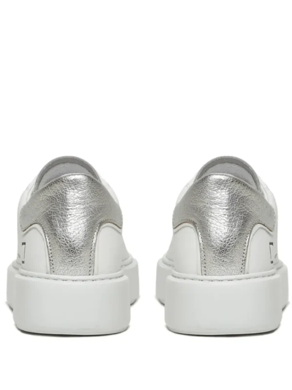 D.A.T.E. Footwear | Footwear^Sfera Laminated White Silver Trainers W401-SF-LM-WS