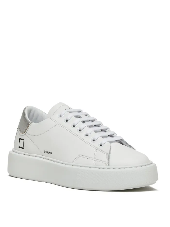 date_sfera_laminated_whit_3.webp D.A.T.E. Footwear | Footwear^Sfera Laminated White Silver Trainers W401-SF-LM-WS
