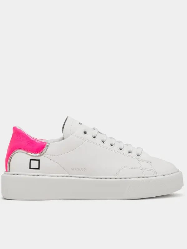 D.A.T.E. Footwear | Footwear^White Trainers SFERA FLUO WHITE FUXIA W997-SF-FL-WF