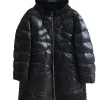 Diego M Milano Coats And Jackets | Puffers And Gilets^Black Long Down Jacket With Trimming 231P T931 OTM Col