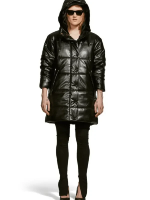 Freed Coats And Jackets | Faux Fur Edit^Blake Quilted Vegan Leather Jacket With Hood In Black