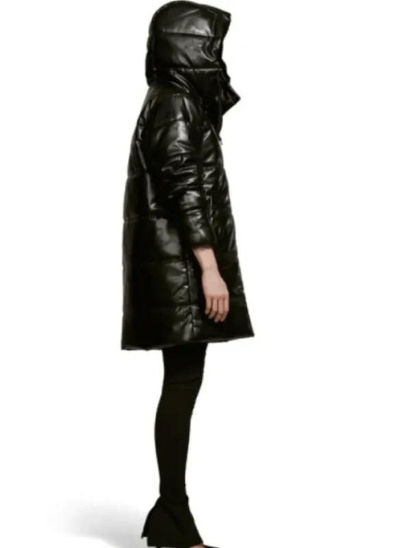 Freed Coats And Jackets | Faux Fur Edit^Blake Quilted Vegan Leather Jacket With Hood In Black