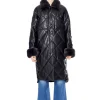 Freed Coats And Jackets | Faux Fur Edit^Kym Midi Length Quilted Vegan Leather Jacket In Black