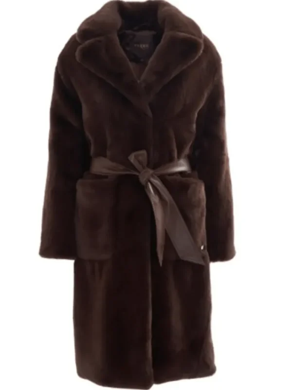 Freed Coats And Jackets | Faux Fur Edit^Lily Long Faux Fur Coat in Espresso