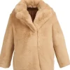 Freed Coats And Jackets | Faux Fur Edit^Riley Faux Fur Hip Length Coat In Sand