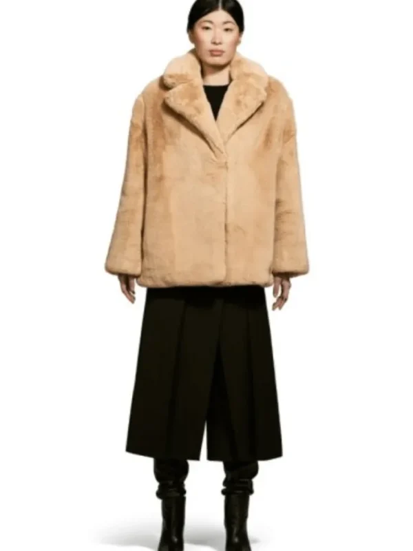 Freed Coats And Jackets | Faux Fur Edit^Riley Faux Fur Hip Length Coat In Sand
