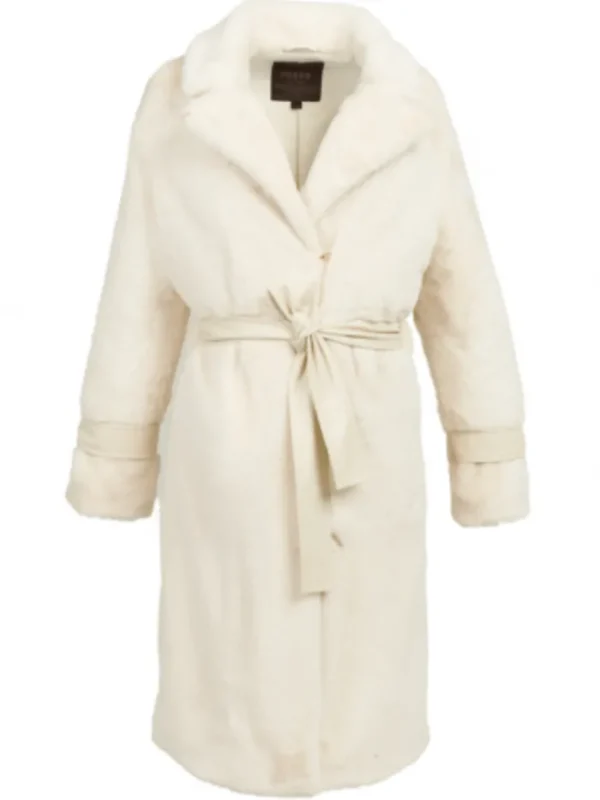 Freed Coats And Jackets | Faux Fur Edit^Violet Faux Fur Long Coat In Cream