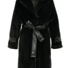 Freed Coats And Jackets | Faux Fur Edit^Violet Faux Fur Long Coat In Black