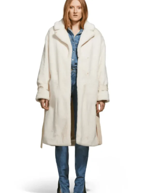 Freed Coats And Jackets | Faux Fur Edit^Violet Faux Fur Long Coat In Cream