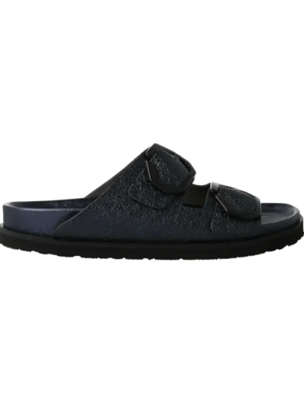 Genuins Footwear | Footwear^Footwear GALIA Vegan Night Blue Sparkle Flat Sandals G105678