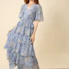 Hale Bob Dresses | Party Wear^AINSLEY Blue Tiered Maxi Dress 46UB650A
