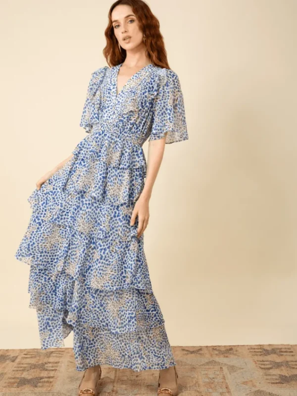 Hale Bob Dresses | Party Wear^AINSLEY Blue Tiered Maxi Dress 46UB650A
