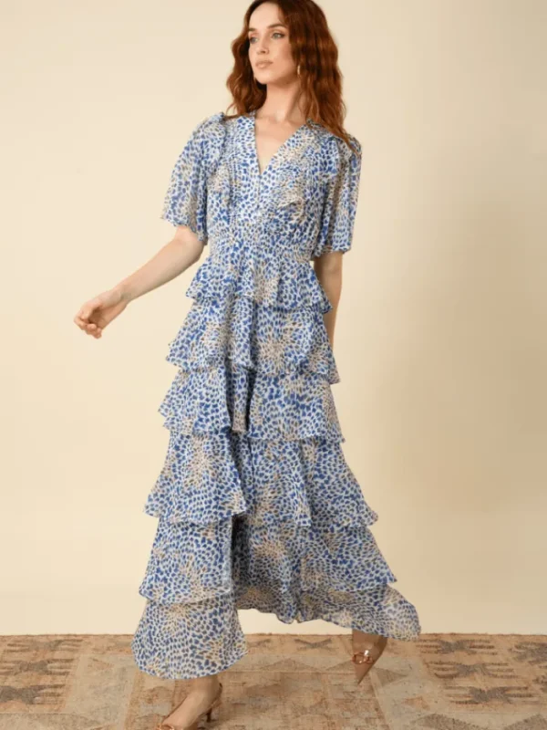 Hale Bob Dresses | Party Wear^AINSLEY Blue Tiered Maxi Dress 46UB650A
