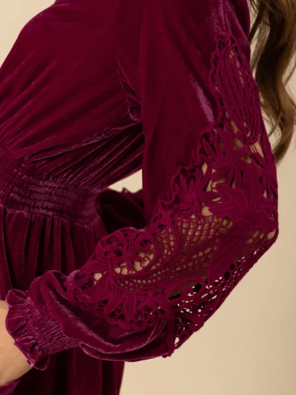 Hale Bob Dresses | Party Wear^ALISON Washed Velvet Violet Dress 48CF620A