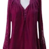 Hale Bob Party Wear | Tops^AMANDA Violet Washed Velvet Top 48CF220A