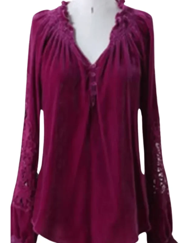 Hale Bob Party Wear | Tops^AMANDA Violet Washed Velvet Top 48CF220A