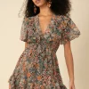 Hale Bob Dresses | Luxury Gifts^KIARA Chiffon Mini Dress In Olive 45EC610A Col Oli