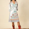 Hale Bob Dresses | Luxury Gifts^NAYELI Ivory Patterned Midi Dress 46GD624D