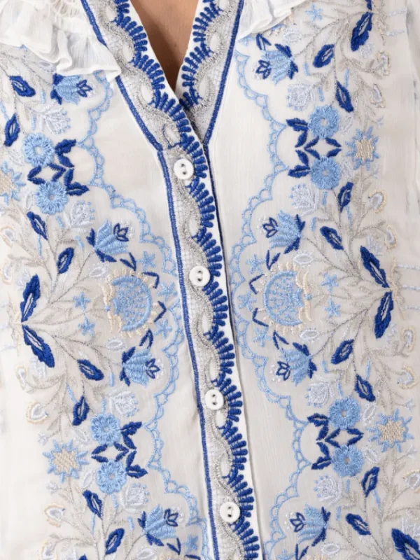 Hale Bob Tops | Luxury Gifts^Women's ALIANA Embroidered Chiffon Top 51EB230A