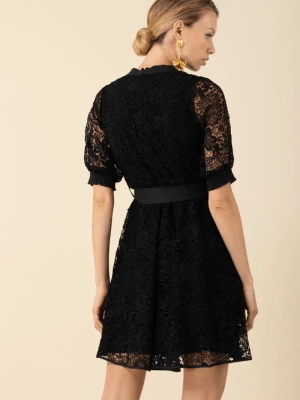 Hale Bob Dresses | Party Wear^Women's CHRISTINA Floral And Paisley Black Lace Mini Dress 51