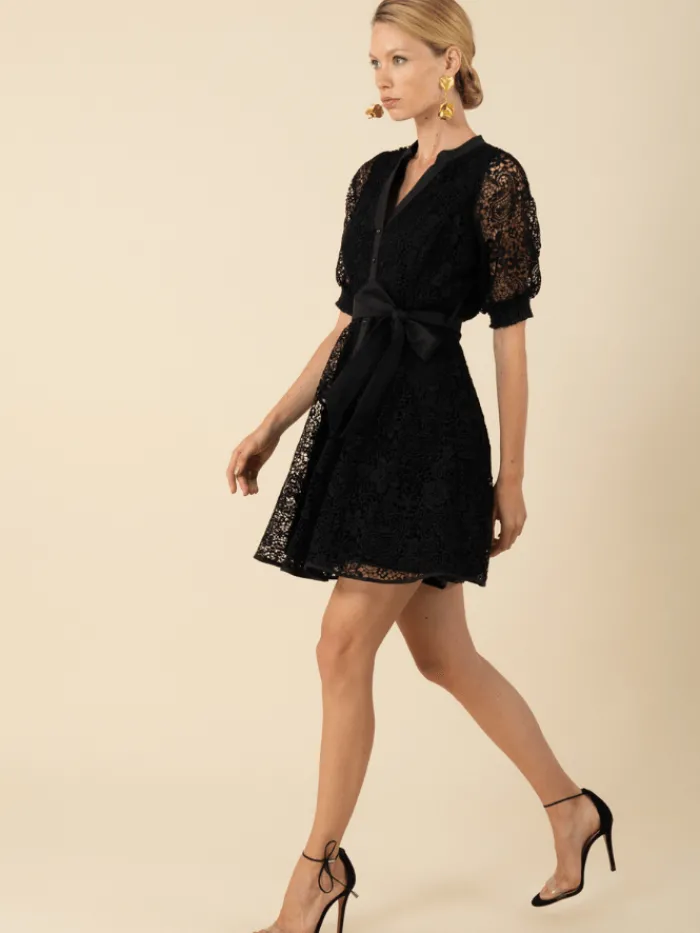 hale_bob_womens_christina_3.webp Hale Bob Dresses | Party Wear^Women's CHRISTINA Floral And Paisley Black Lace Mini Dress 51