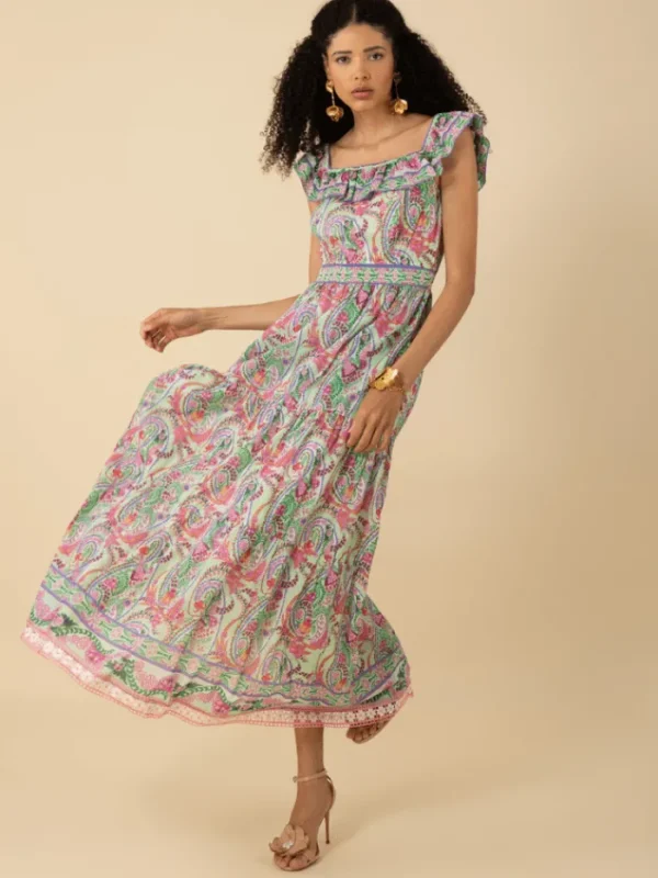 Hale Bob Dresses | Luxury Gifts^Women's JAMIE On/Off Shoulder Patterned Maxi Dress 52TR674A