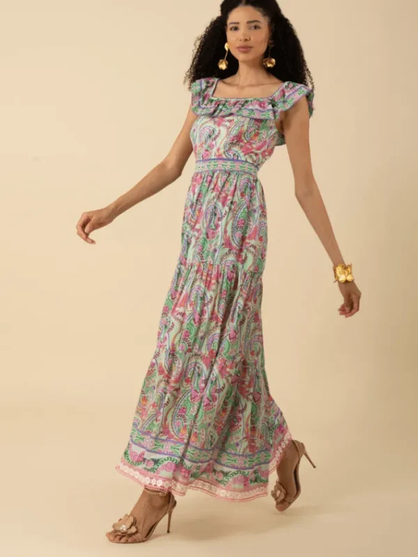 Hale Bob Dresses | Luxury Gifts^Women's JAMIE On/Off Shoulder Patterned Maxi Dress 52TR674A