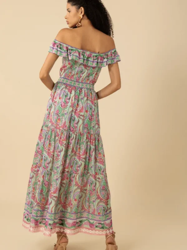 Hale Bob Dresses | Luxury Gifts^Women's JAMIE On/Off Shoulder Patterned Maxi Dress 52TR674A