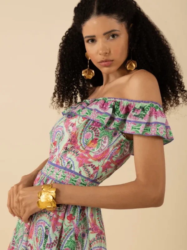 Hale Bob Dresses | Luxury Gifts^Women's JAMIE On/Off Shoulder Patterned Maxi Dress 52TR674A