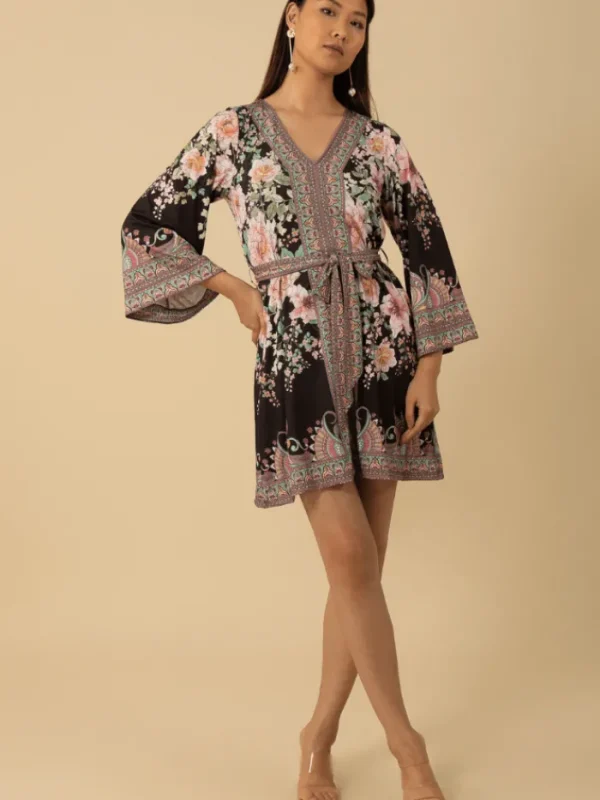 Hale Bob Dresses | Party Wear^Women's KALIYAH Patterned Mini Dress In Black 4YPR650A Col BL