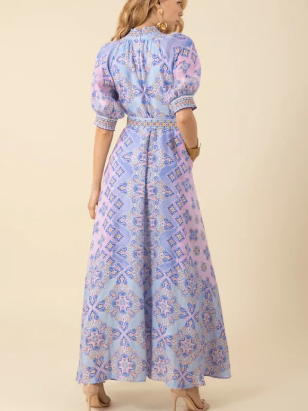Hale Bob Dresses | Luxury Gifts^Women's NAYA Blue Patterned Maxi Dress 51AY616M