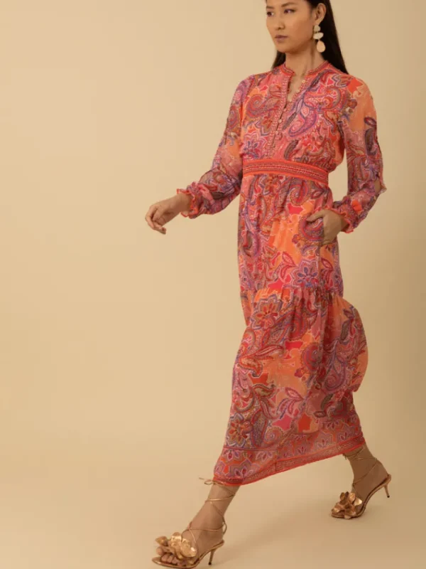 Hale Bob Dresses | Party Wear^Women's SHELBY Patterned Maxi Dress In Pink 4YDD630L Col PNK