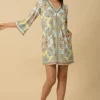 Hale Bob Dresses | Party Wear^Women's ZARIAH Mini Dress In Turquoise Pattern 4YAS610B Col T
