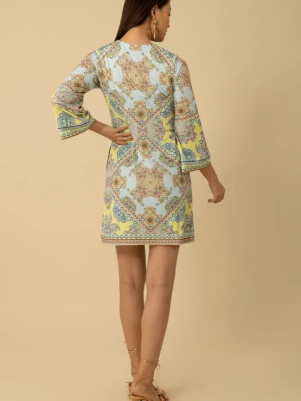 Hale Bob Dresses | Party Wear^Women's ZARIAH Mini Dress In Turquoise Pattern 4YAS610B Col T