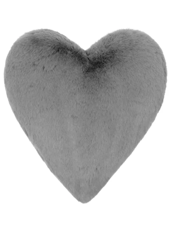 Helen Moore Faux Fur Accessories | Gifts Under £100^(CS) Standard Grey Cloud Faux Fur Heart Shaped Blossom Clo