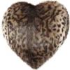 Helen Moore Faux Fur Accessories | Gifts Under £100^(CS) Standard Leopard Print Faux Fur Heart Shaped Blossom