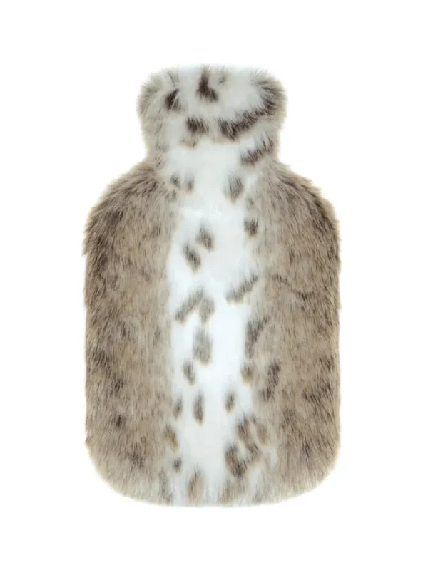 Helen Moore Faux Fur Accessories | Gifts Under £100^Vegan Fur Lynx Animal Print Hot Water Bottle HBSLYN
