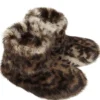 Helen Moore Slippers | Footwear^Vegan Fur Slipper Boots In Ocelot Animal Print