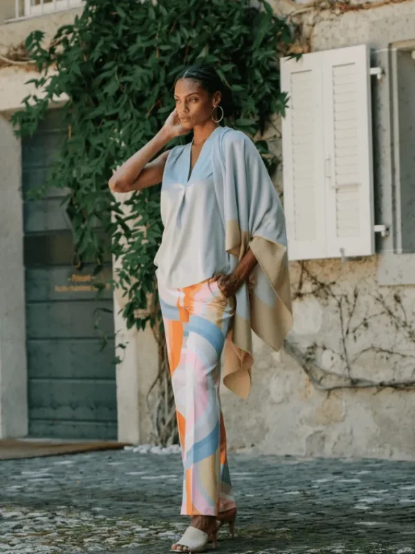 Herzen’s Angelegenheit Knitwear | Ponchos And Wraps^Summer Cape In Denim Haven 25241-5003