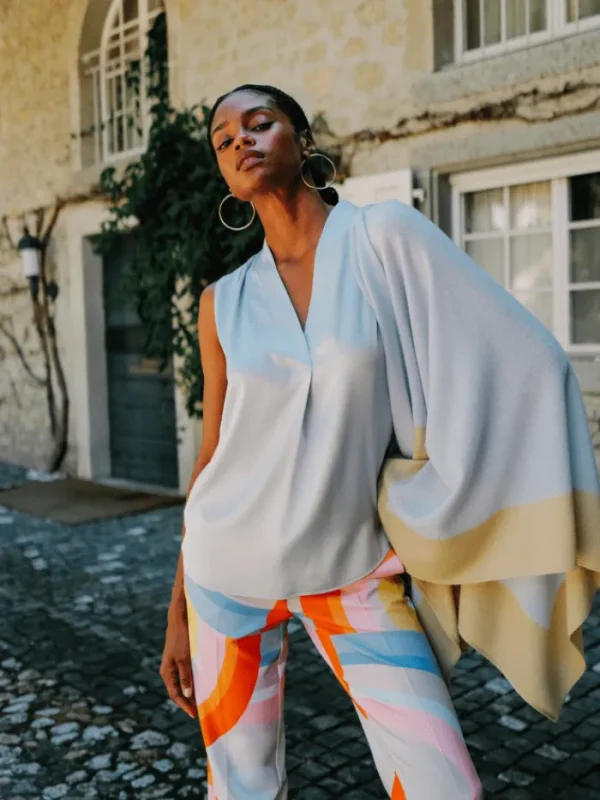 Herzen’s Angelegenheit Knitwear | Ponchos And Wraps^Summer Cape In Denim Haven 25241-5003
