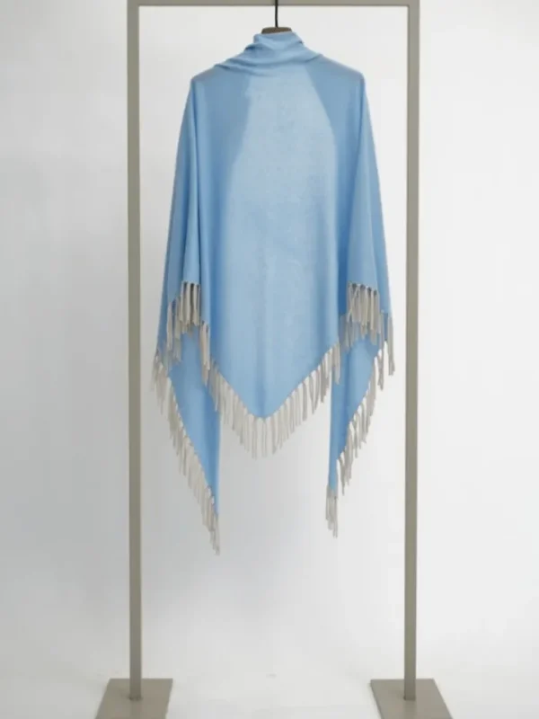 Herzen’s Angelegenheit Coats And Jackets | Knitwear^Women's Wool And Cashmere Sky Blue Cape With St